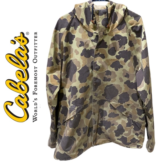 Cabela's Jackets & Coats Vintage Cabelas Duck Camo Gore Tex Hooded